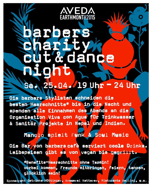 charity cut & dance night: Sa. 25.04.2015 19 bis 24 Uhr
