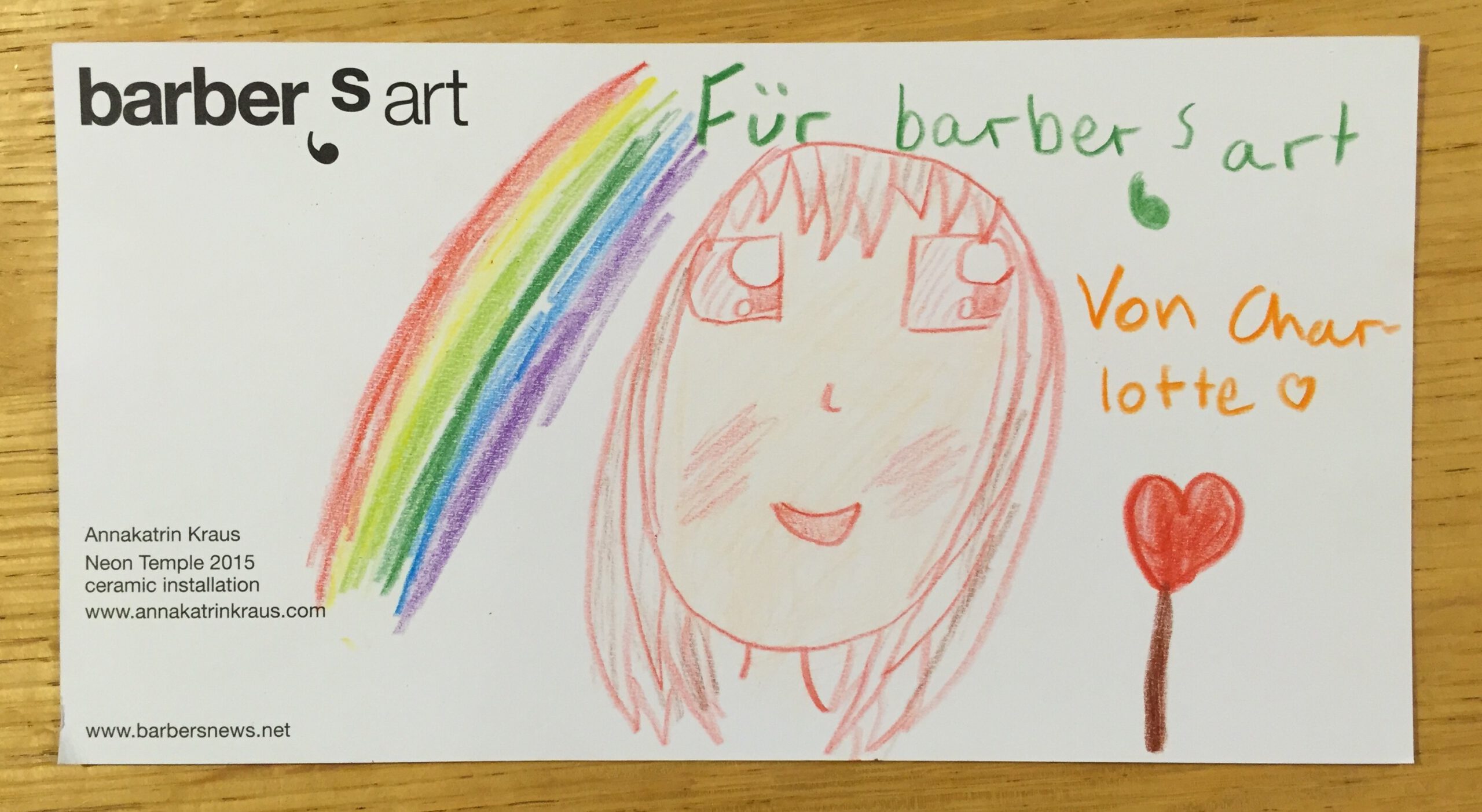 Kids@barbers: Kunstkarte wird Kunstkarte…