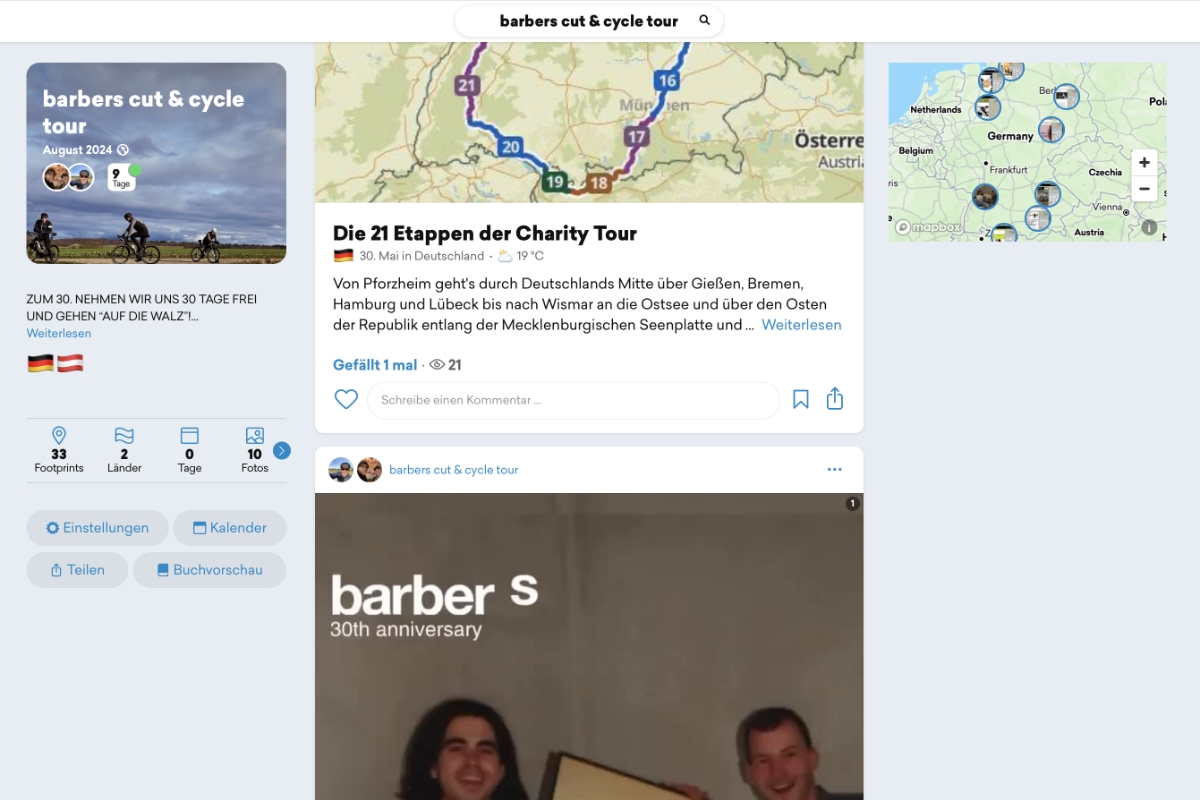 Der Blog zur Charity Cut & Cycle Tour